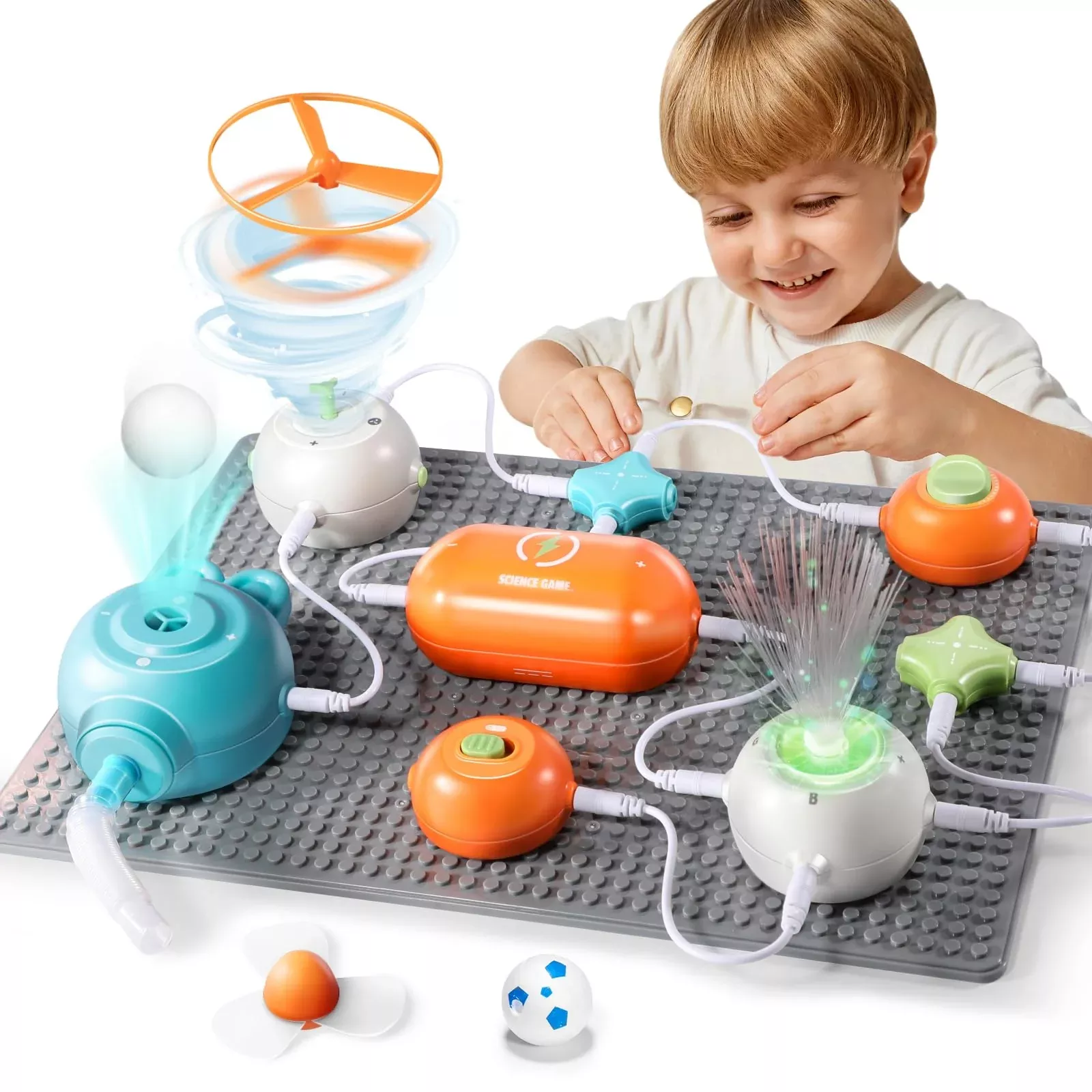 RISUNTOY STEM Science Kit for Kids 64 Experiments Blue White 3.2