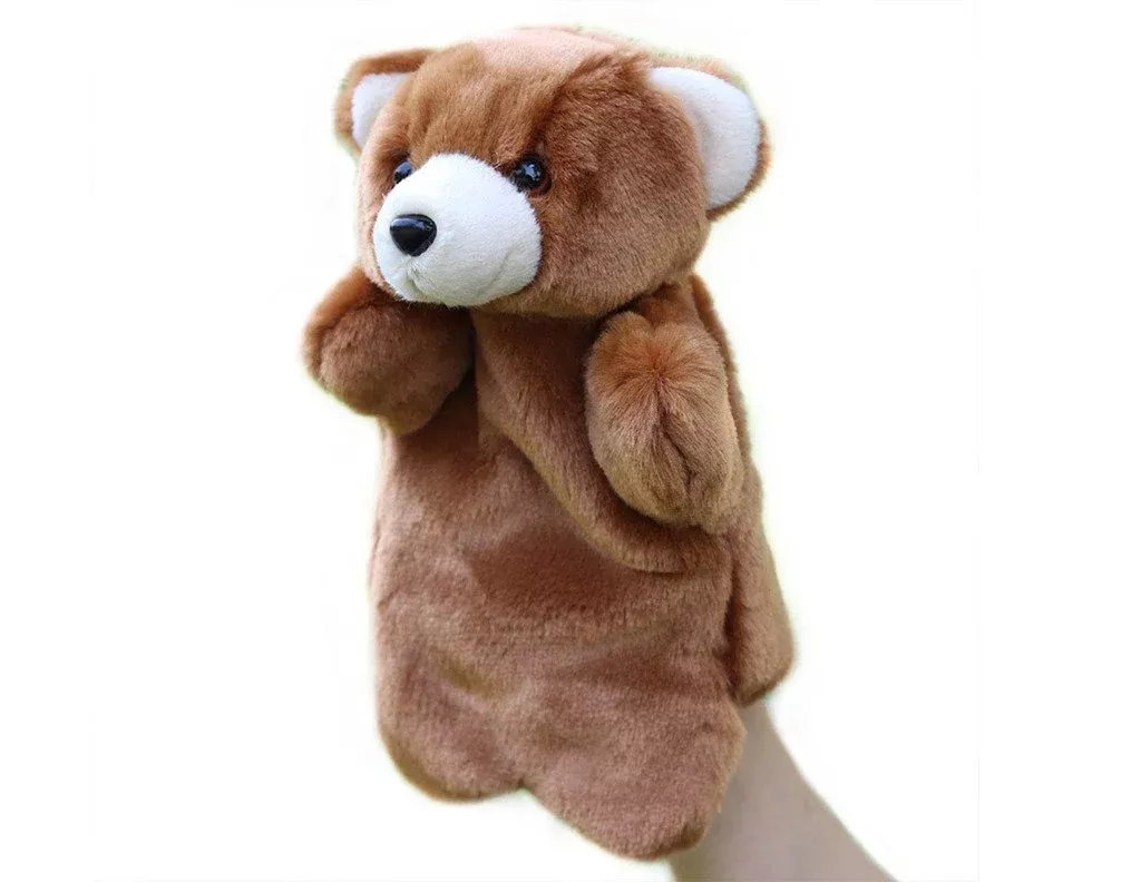 RIY Cute Animal Finger Puppets for Kids - Handheld Bear Toy