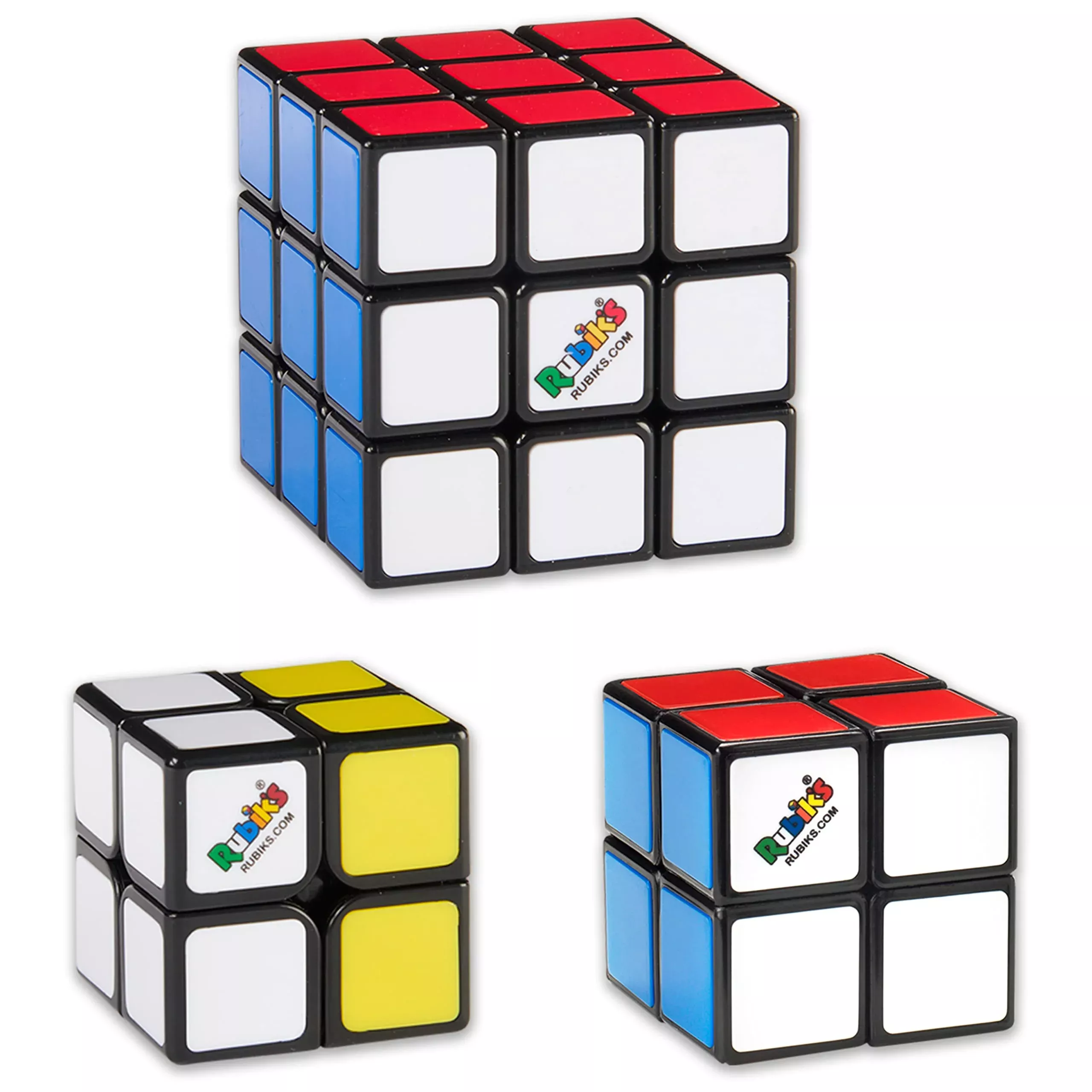 Rubik's 3-Pack Cube Set - Includes Apprentice, 2x2 Mini &