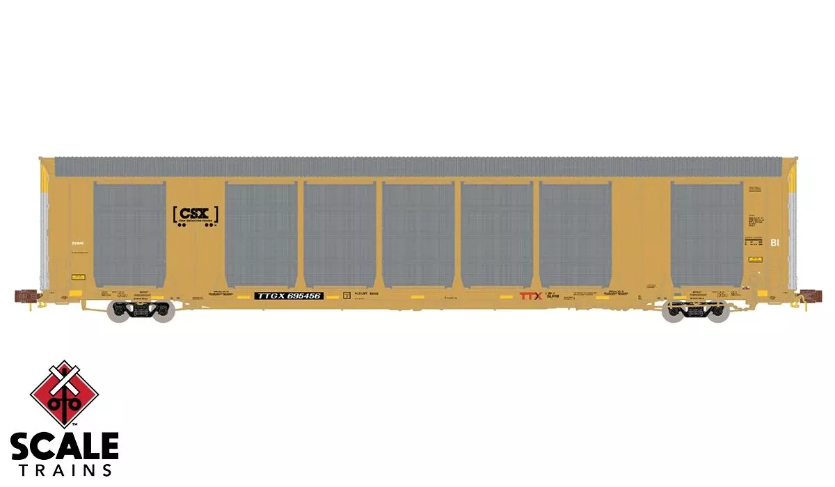 ScaleTrains 33745 Rivet N Scale Gunderson Multi-Max Autorack CSX TTGX 695460