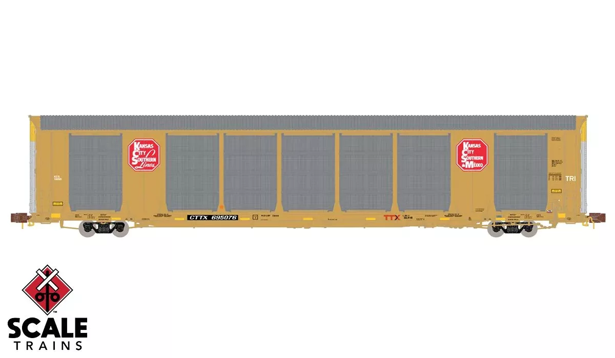 ScaleTrains 33749 Rivet N Scale Gunderson Multi-Max Autorack Kansas City Southern KCS CTTX 695167