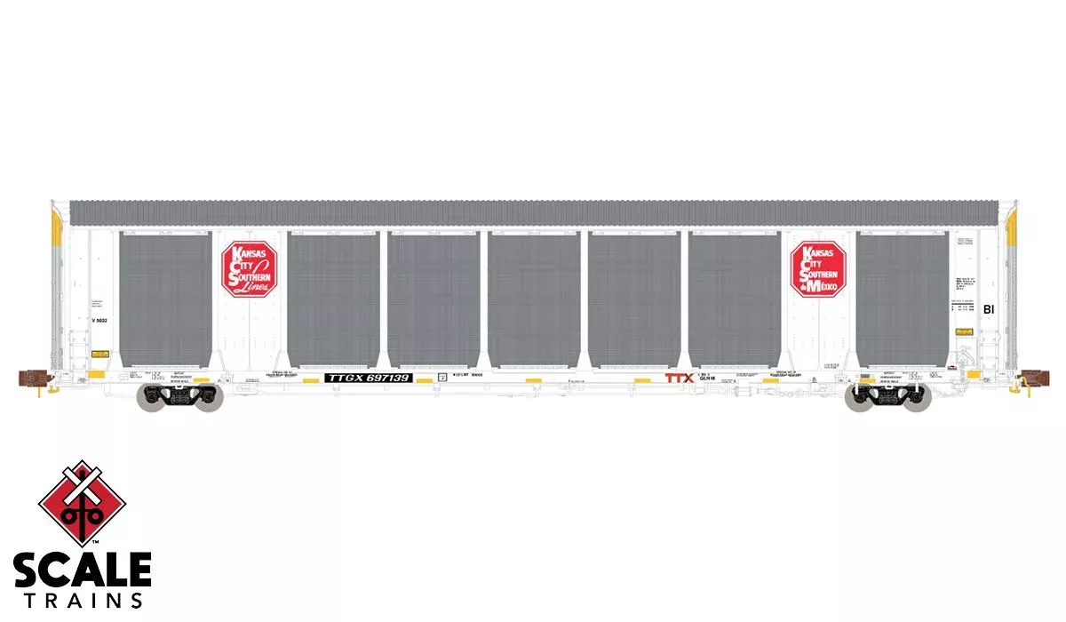 ScaleTrains 33751 Rivet N Scale Gunderson Multi-Max Autorack Kansas City Southern KCS TTGX 697167