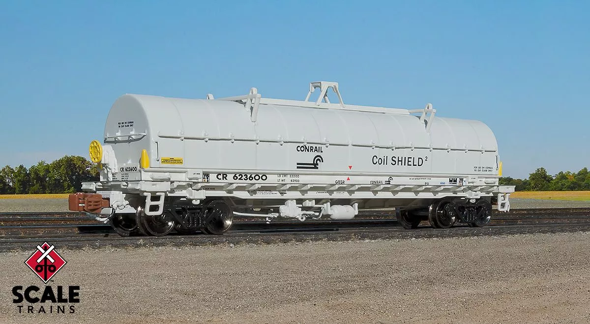 ScaleTrains Rivet N Scale 33538 Thrall-Trinity 42' Steel Coil Car Conrail "Coil Shield" CR 623600