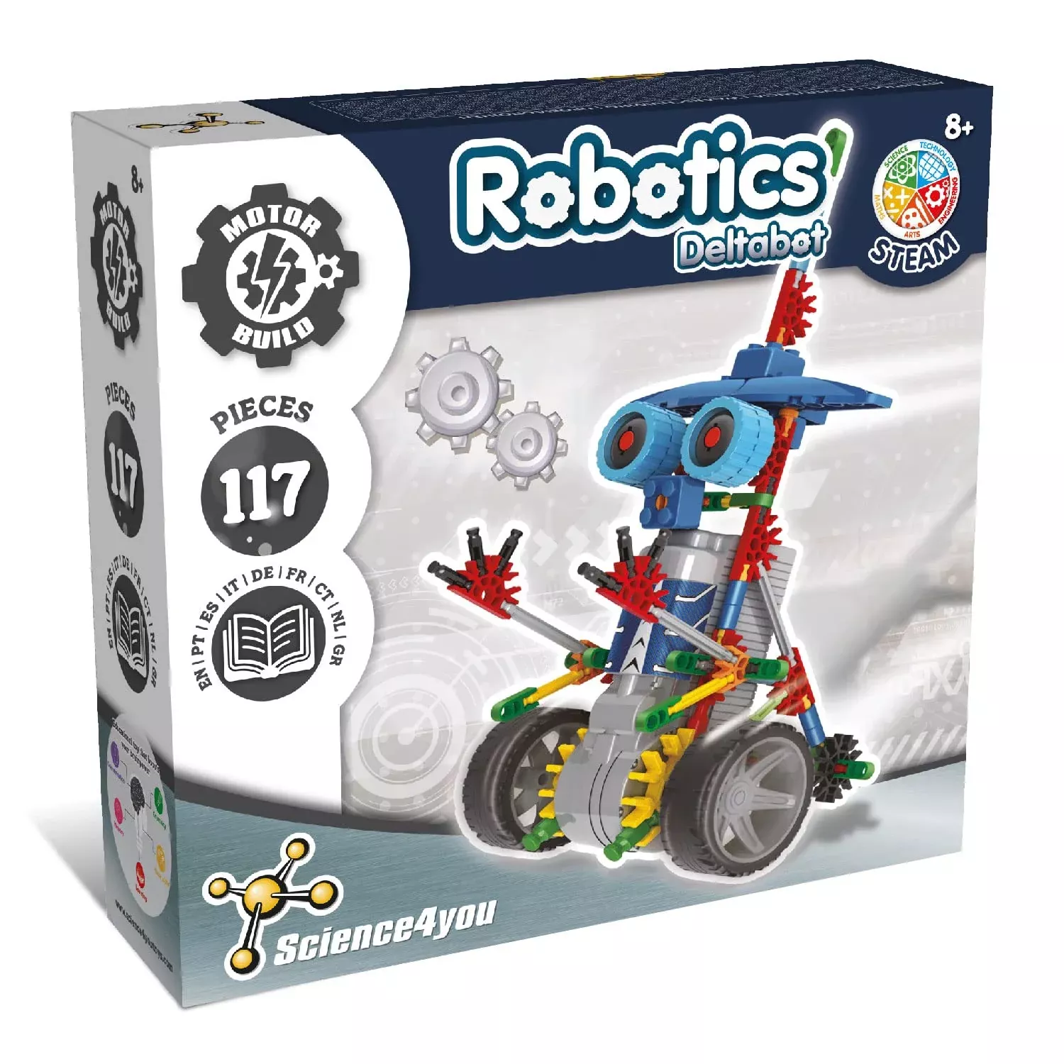 Science4you Robotics Kit for Kids 8-12, 117 Pieces, Multicolor