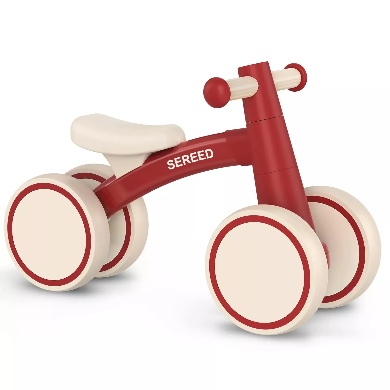 SEREED Baby Balance Bike for Toddlers, Red, Small, 12-24