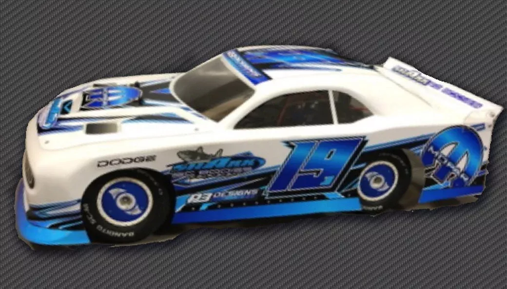 Shark RC Bodies Hat Trick Challenger 12" Streetstock White Body Kit for Short Course Truck