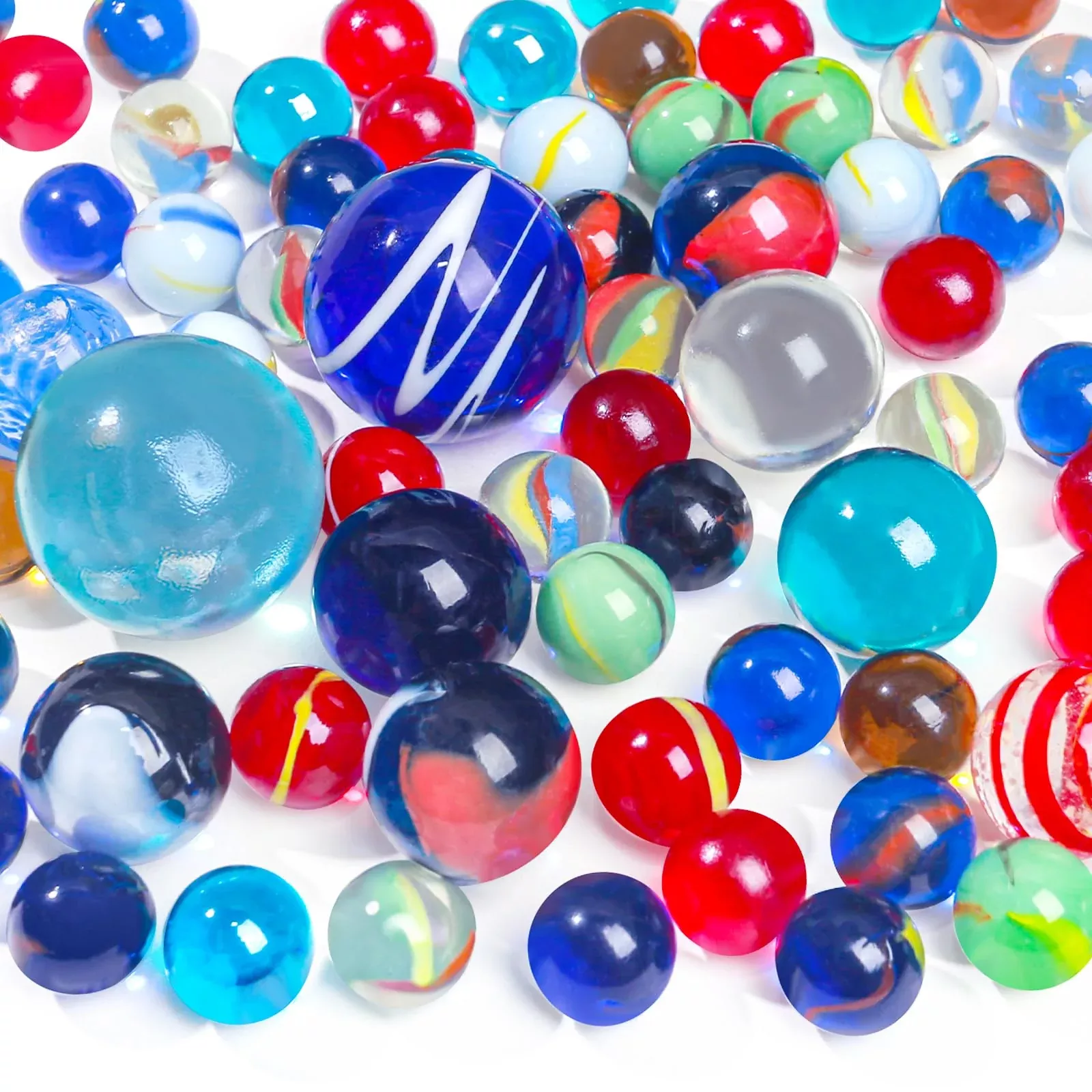 Shindel 85PCS Glass Marbles - Vintage Decor & DIY Crafting Supplies