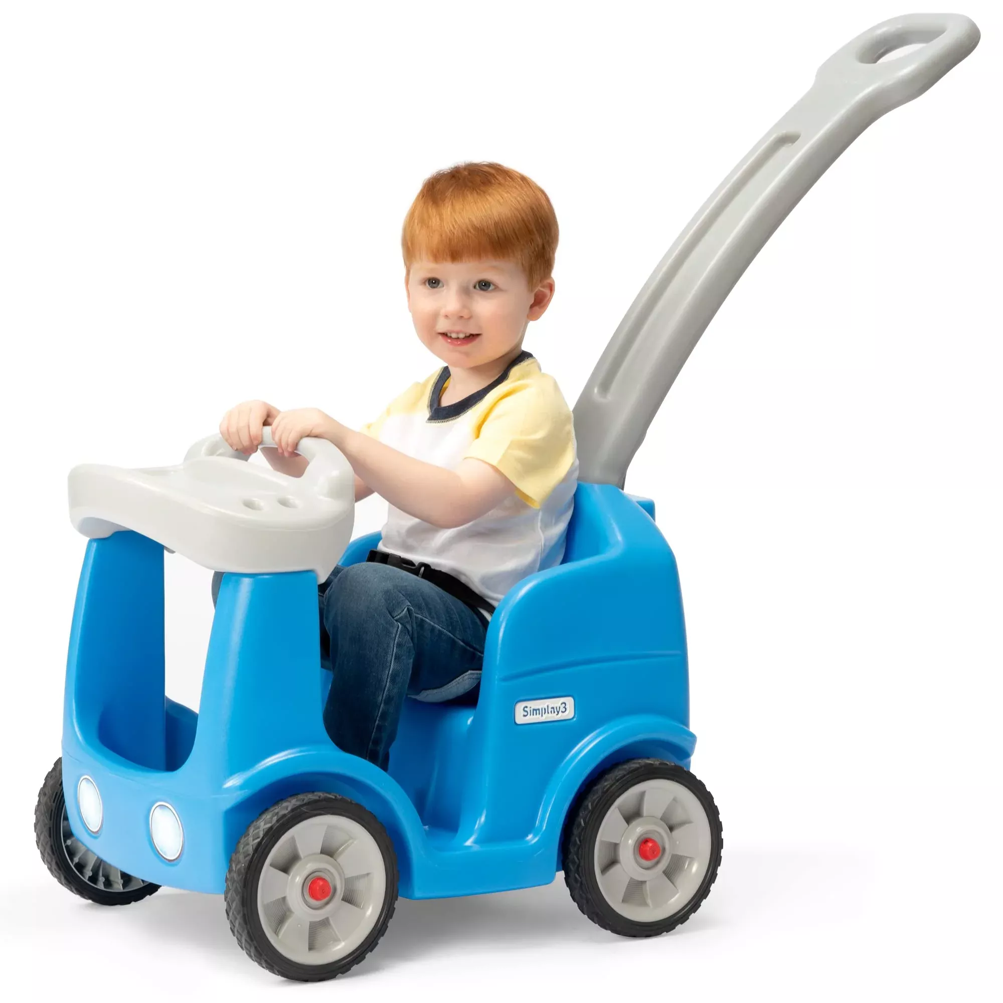 Simplay3 Roll and Stroll Push Car for Toddlers, Blue, Large