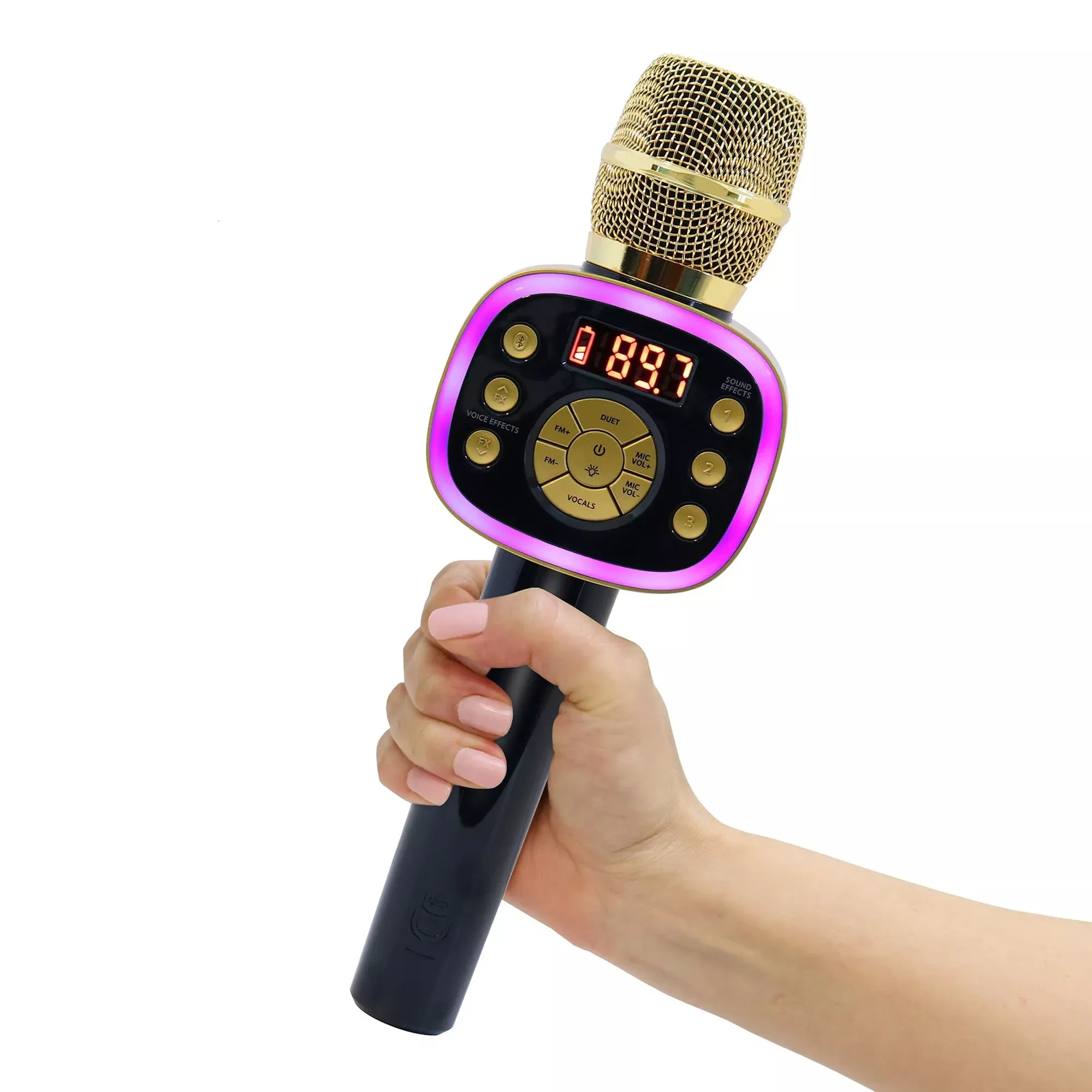Singing Machine Carpool Karaoke Mic 2.0 Gold & Black, 1 Count