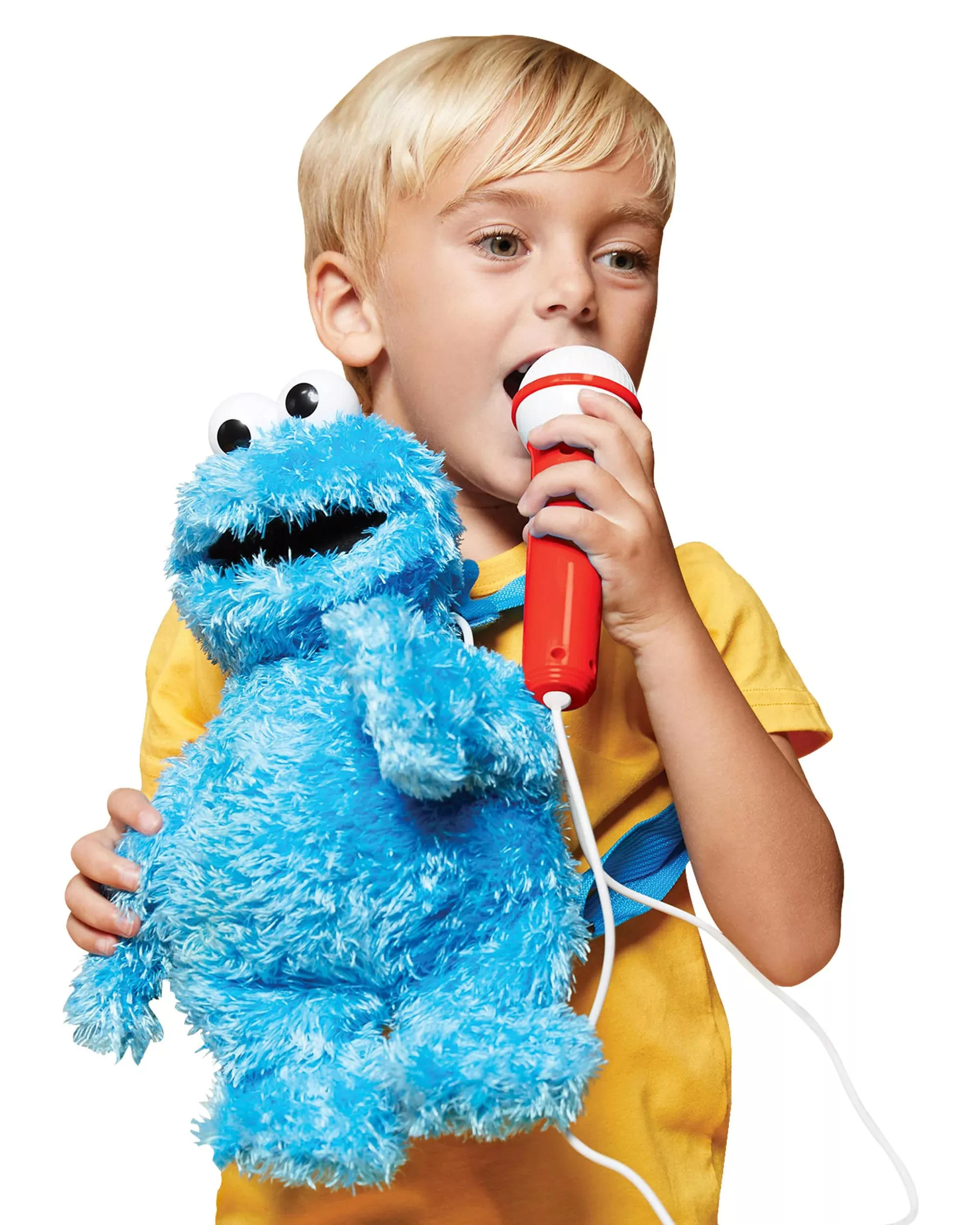 Singing Machine Karaoke Plush Toy - Cookie Monster with Microphone & S