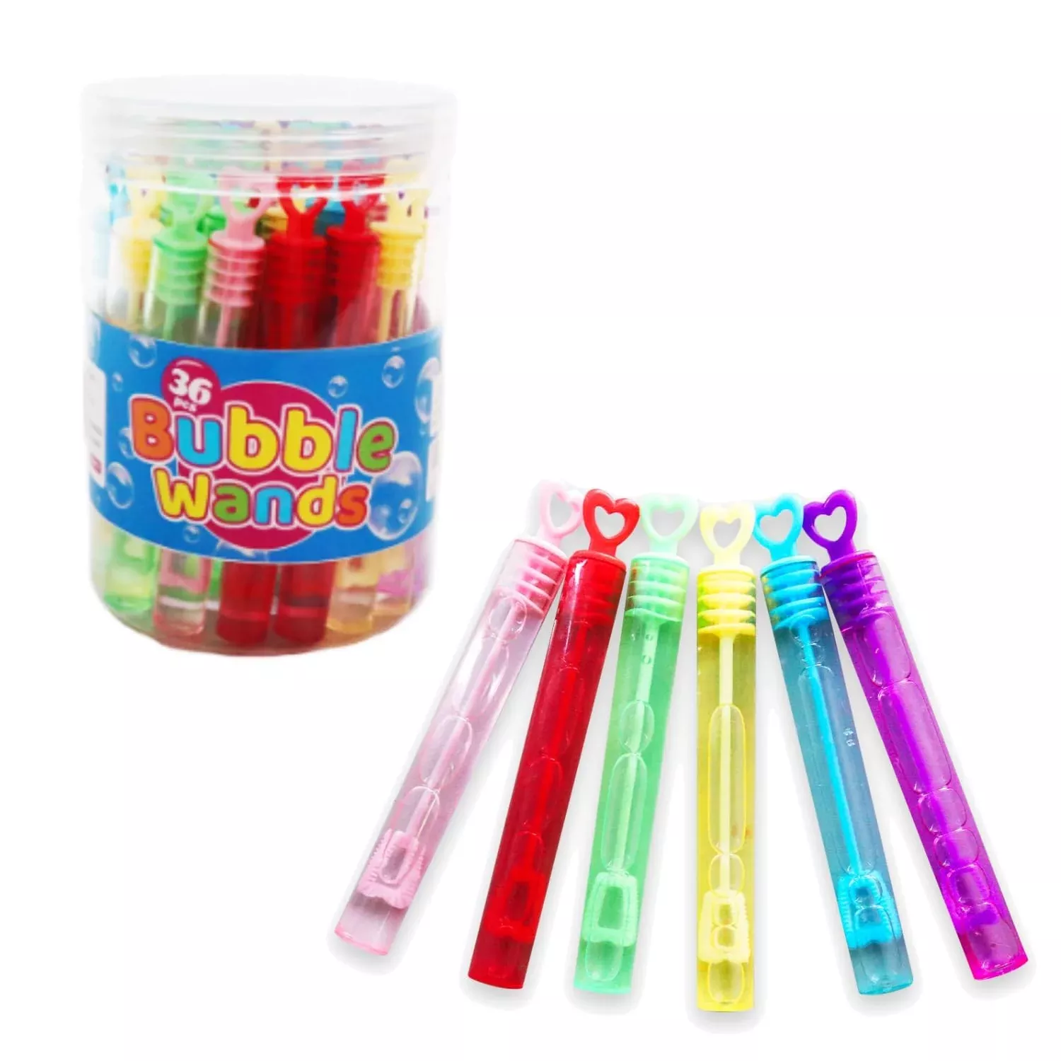 Skkstationery 36 Pcs Mini Bubble Wands, 6 Colors, Party Favors, Outdoo