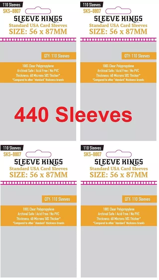 Sleeve Kings Card Sleeves SKS-8807 White 56x87mm 440