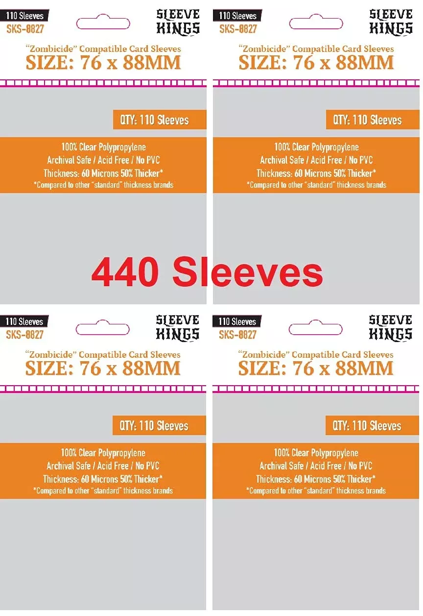 Sleeve Kings SKS-8827 Clear Game Sleeves 76x88mm (440