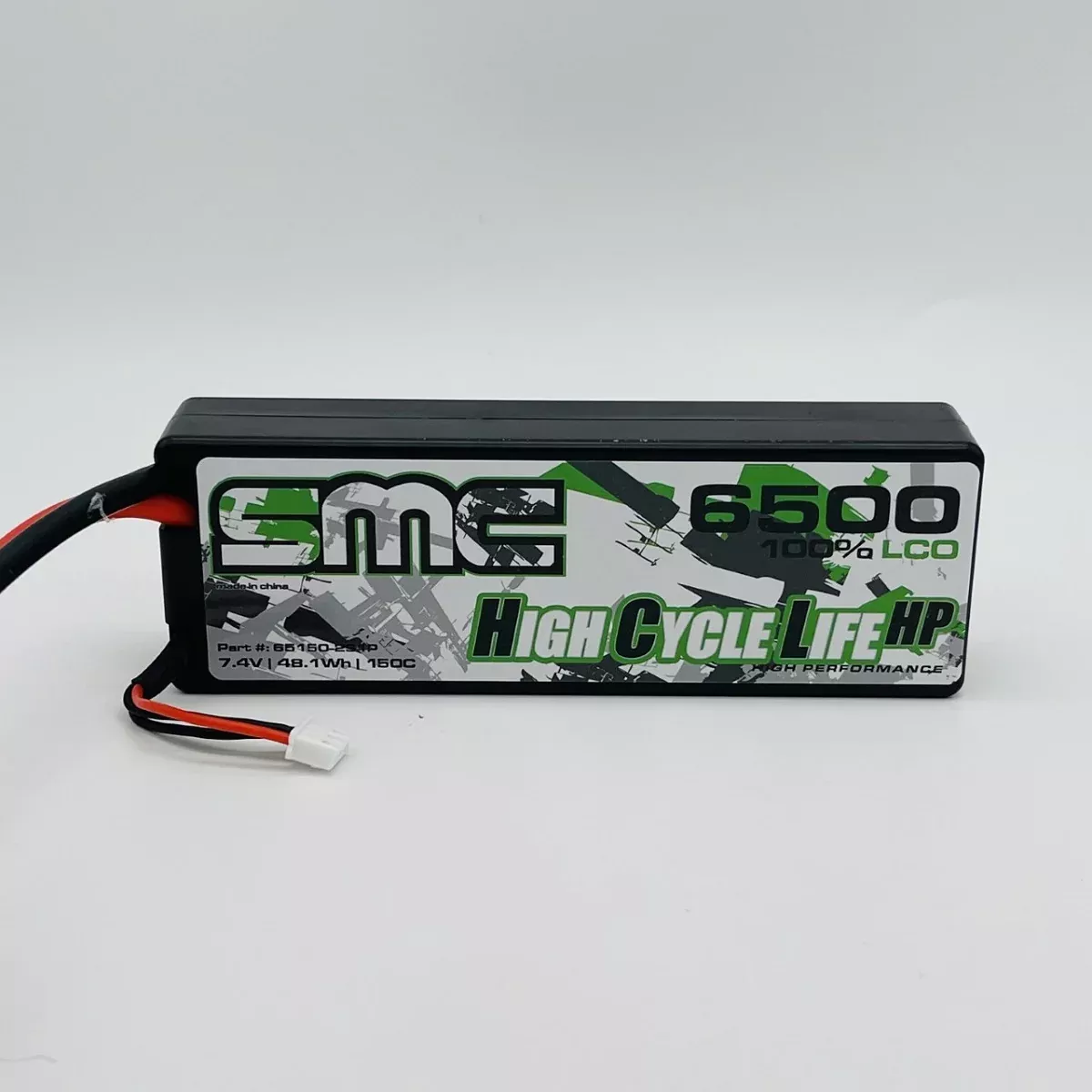 SMC 65150-2S1P High Cycle Life-HP 6500mAh 7.4V 150C 2S LiPo Battery with XT60