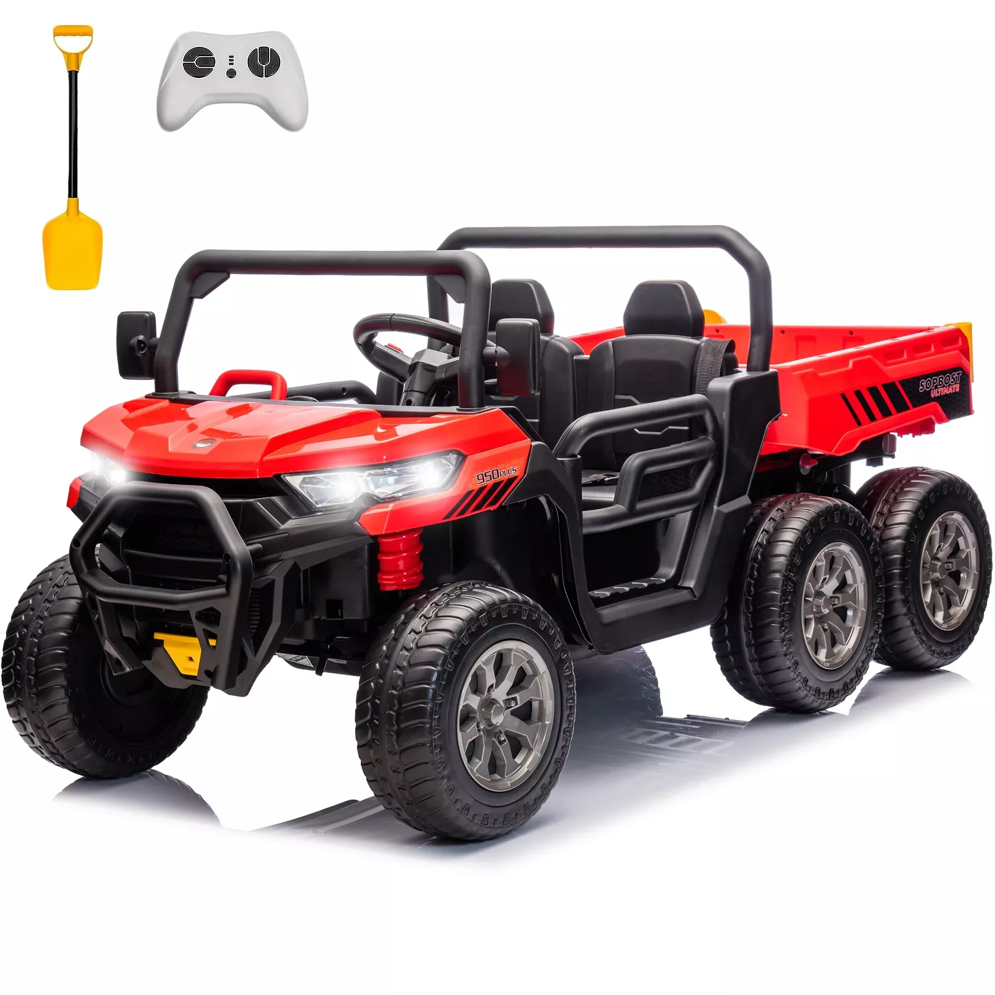 Sopbost 2 Seater 24V Kids Ride On Truck With Electric Dump Bed, Extra