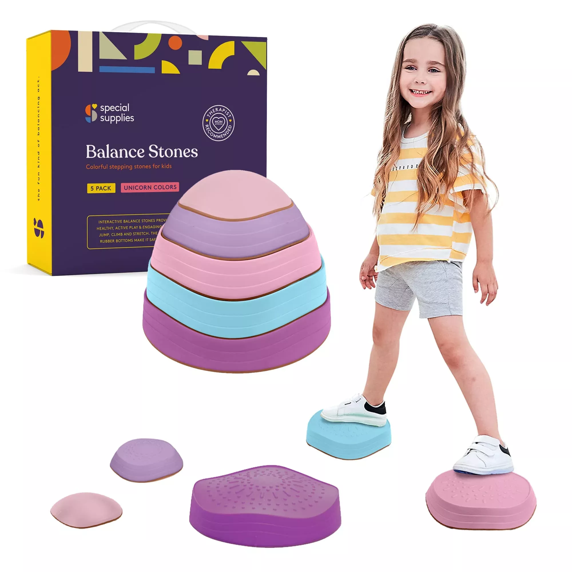 Special Supplies Stepping Stones Set for Balance and Coordination - Unicorn
