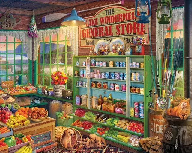 Springbok 33-01677 Lake Windermere General Store 500 Piece Puzzle