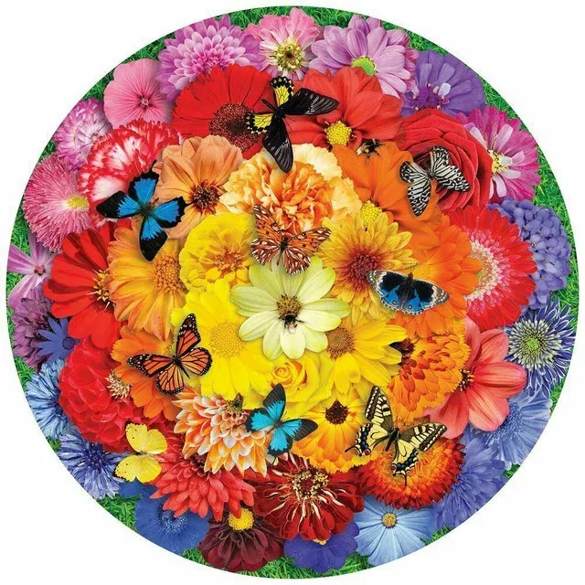 Springbok 33-03007 Colorful Bloom 500 Piece Round Puzzle