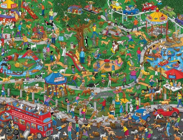 Springbok 33-11179 The Dog Park 1000 Piece Puzzle