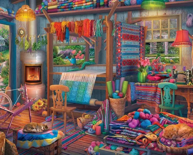 Springbok 33-11190 Weaver's Cottage 1000 Piece Puzzle
