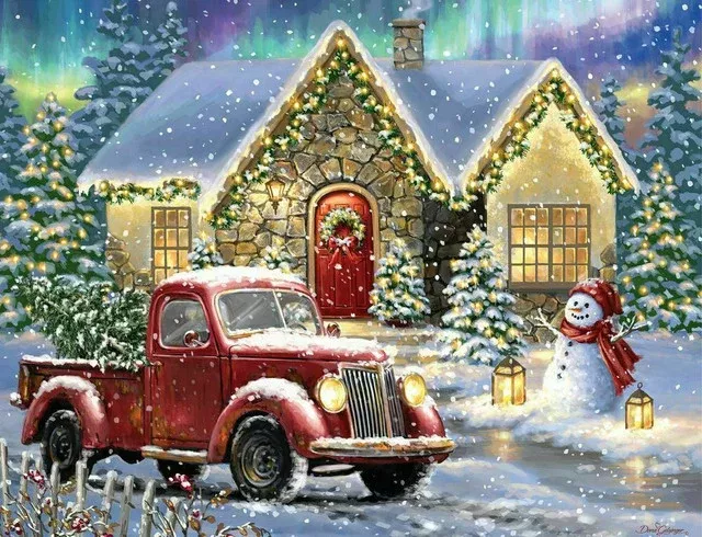 Springbok 34-01607 Christmas Light Lane 500 Piece Puzzle