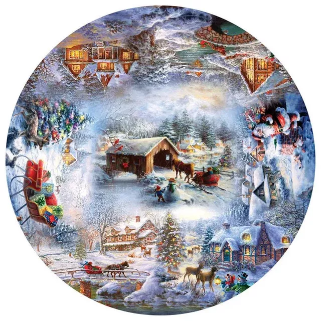 Springbok 34-03009 Winter Wonderland 500 Piece Round Puzzle