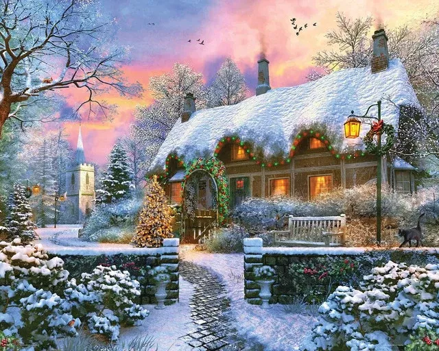 Springbok 34-11031 Christmas Cottage 1000 Piece Puzzle