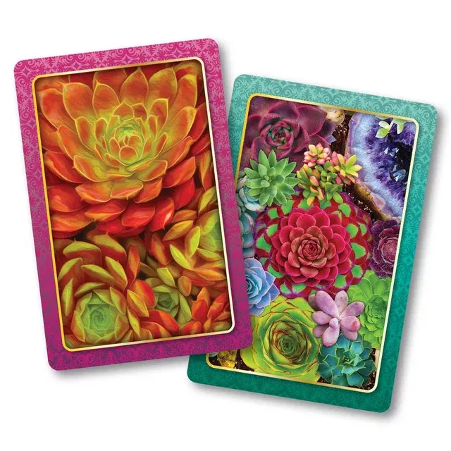 Springbok 91-73088 Succulent Plant Playing Cards (2 Packs)