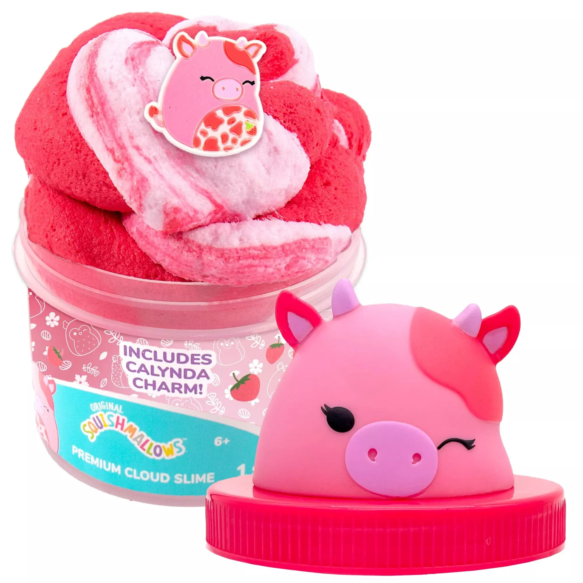 Squishmallows Calynda the Cow Scented Slime 8 oz Multi Color