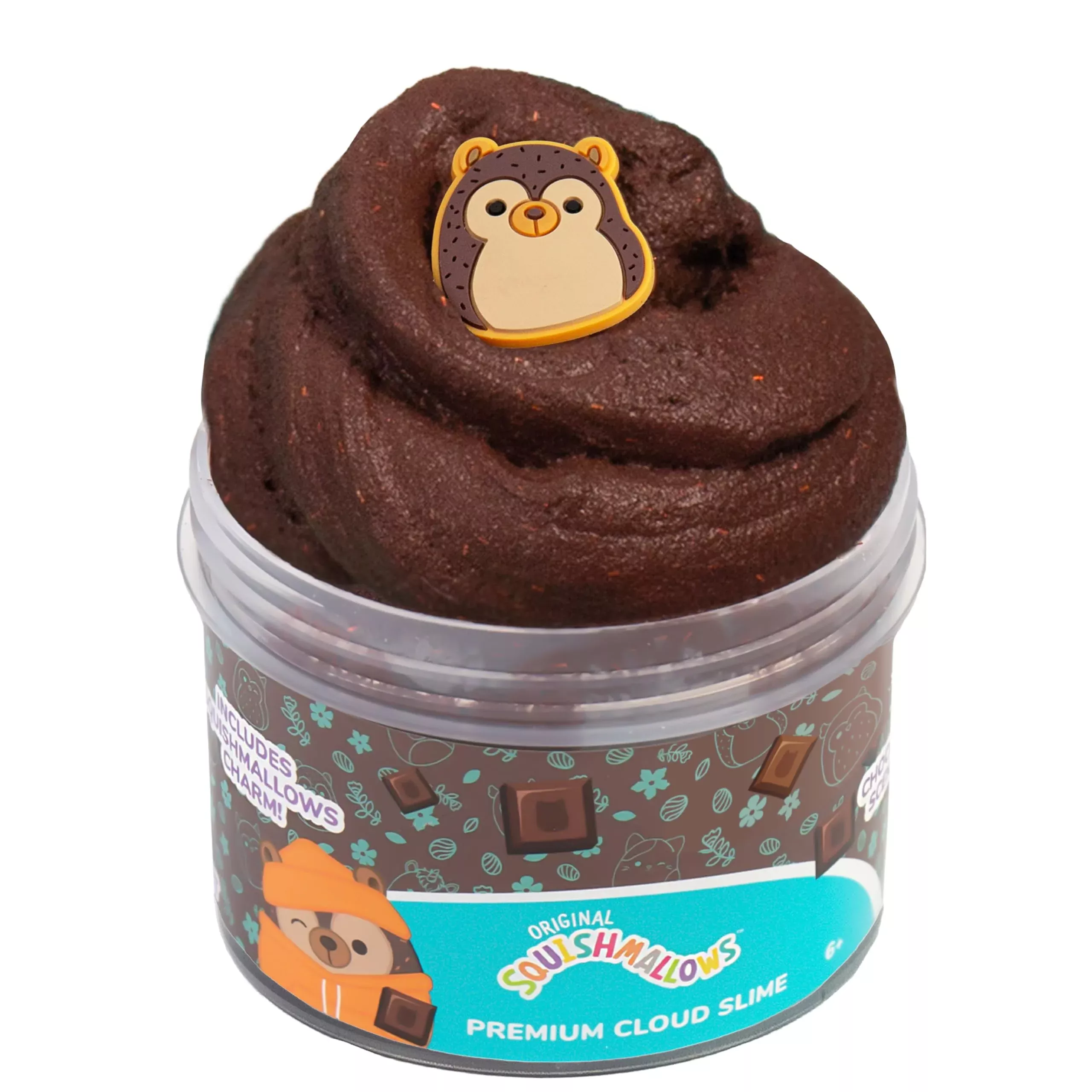Squishmallows Chocolate-Scented Slime with Hans Charm, 8 oz, Multi