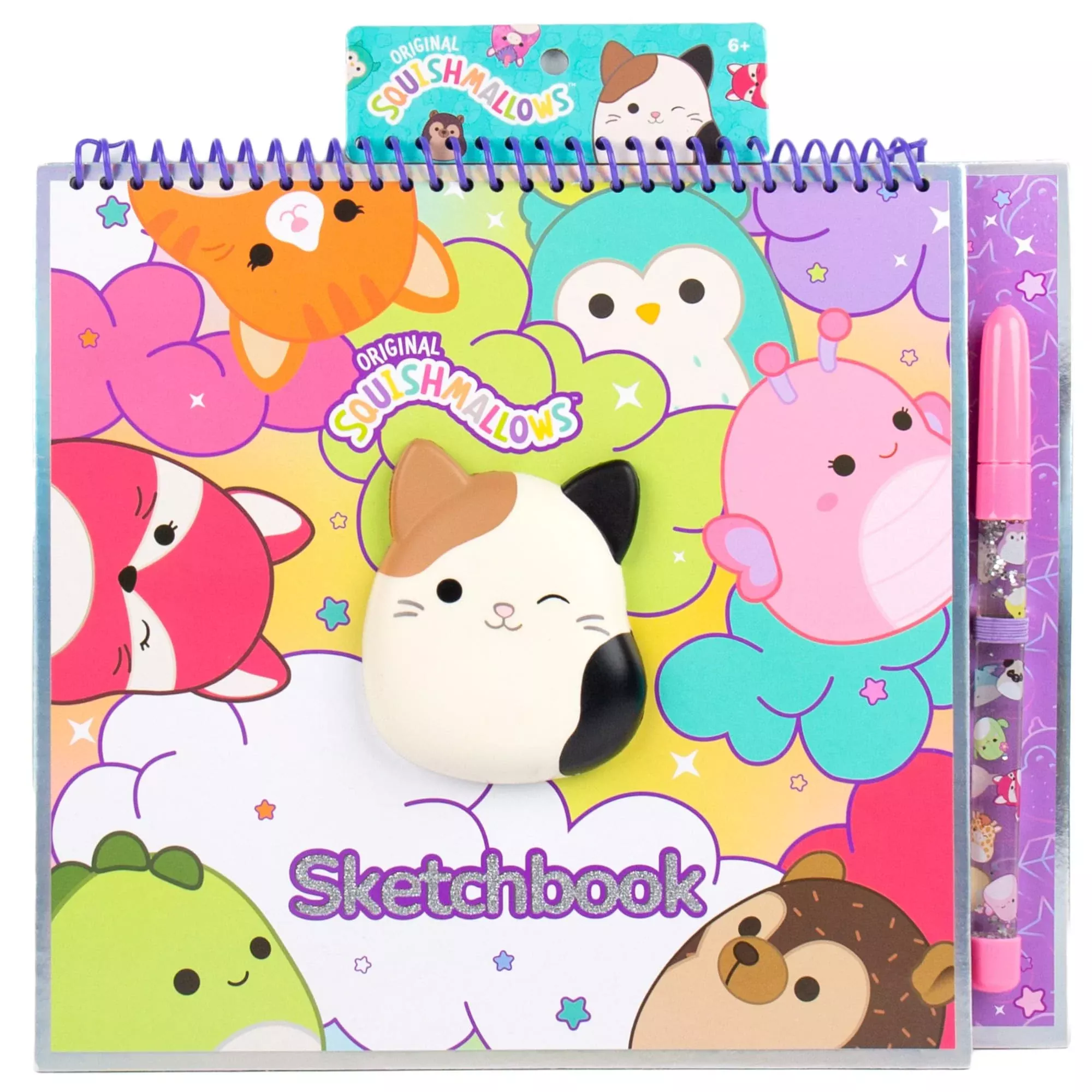 Squishmallows Sketchbook Set - 20+ Stationery Supplies, Cam The Cat Fi
