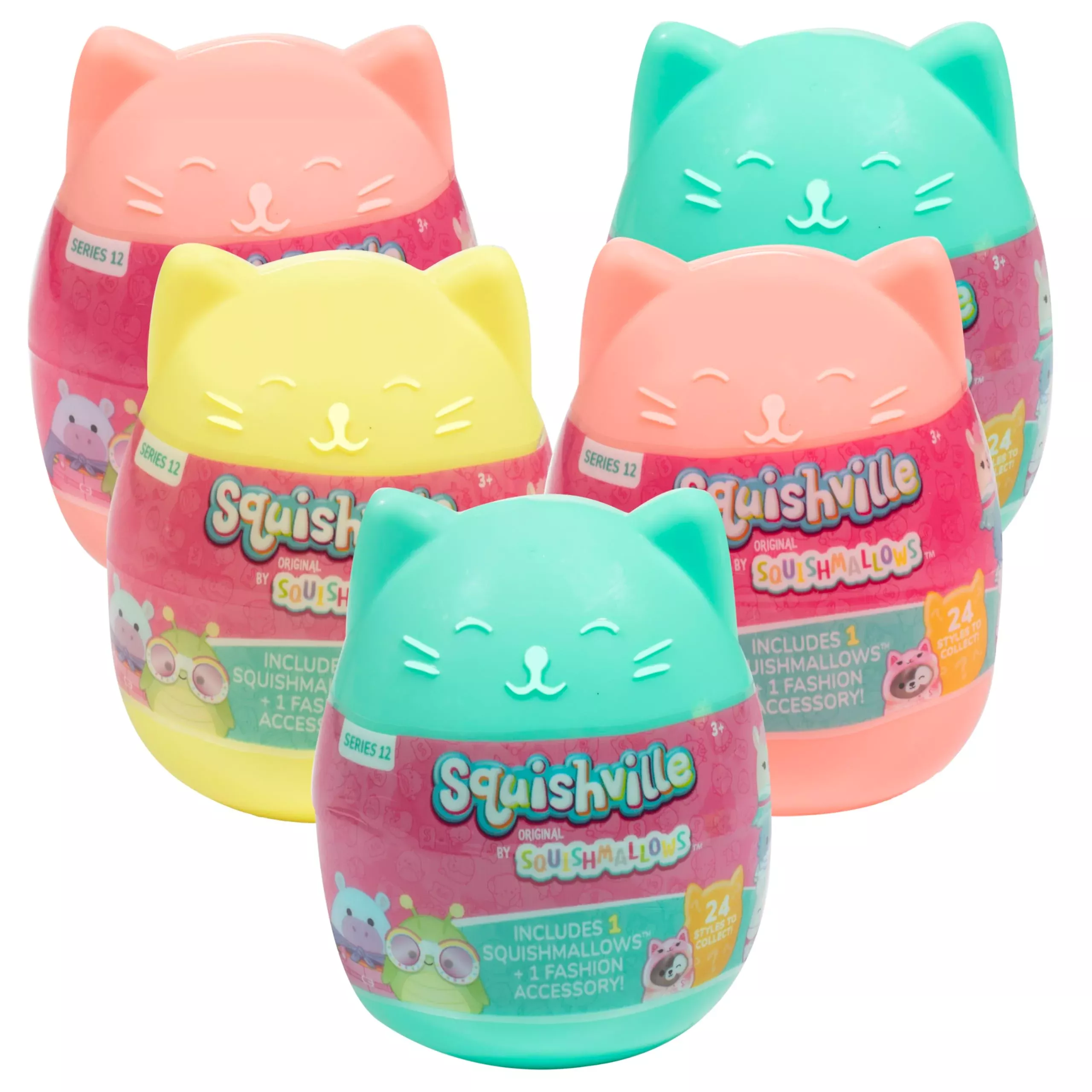 Squishmallows Squishville Series 12 Mini Mystery Plush (5 Pack) Offici