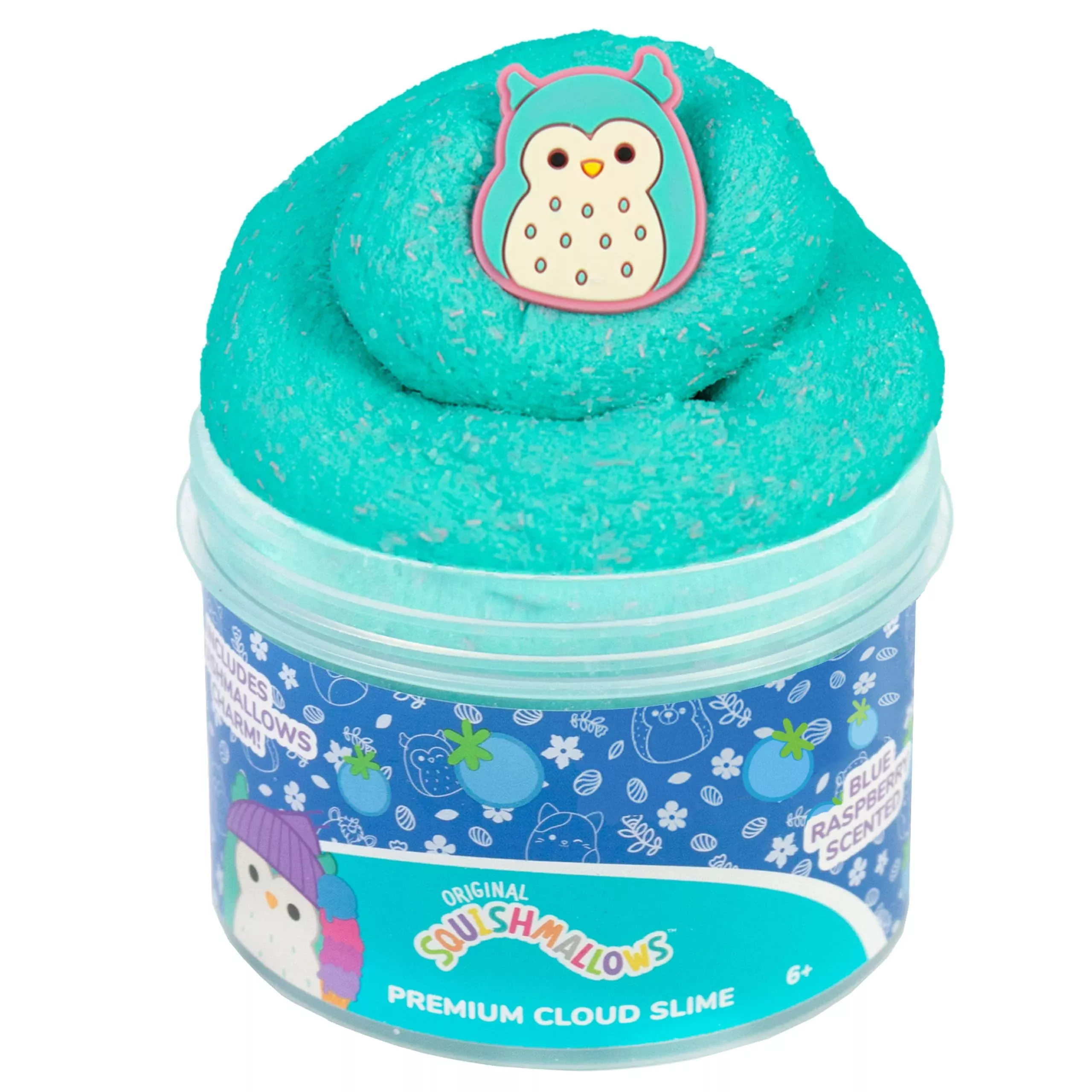 Squishmallows Winston the Owl Scented Slime 8 oz Teal Blue Raspberry
