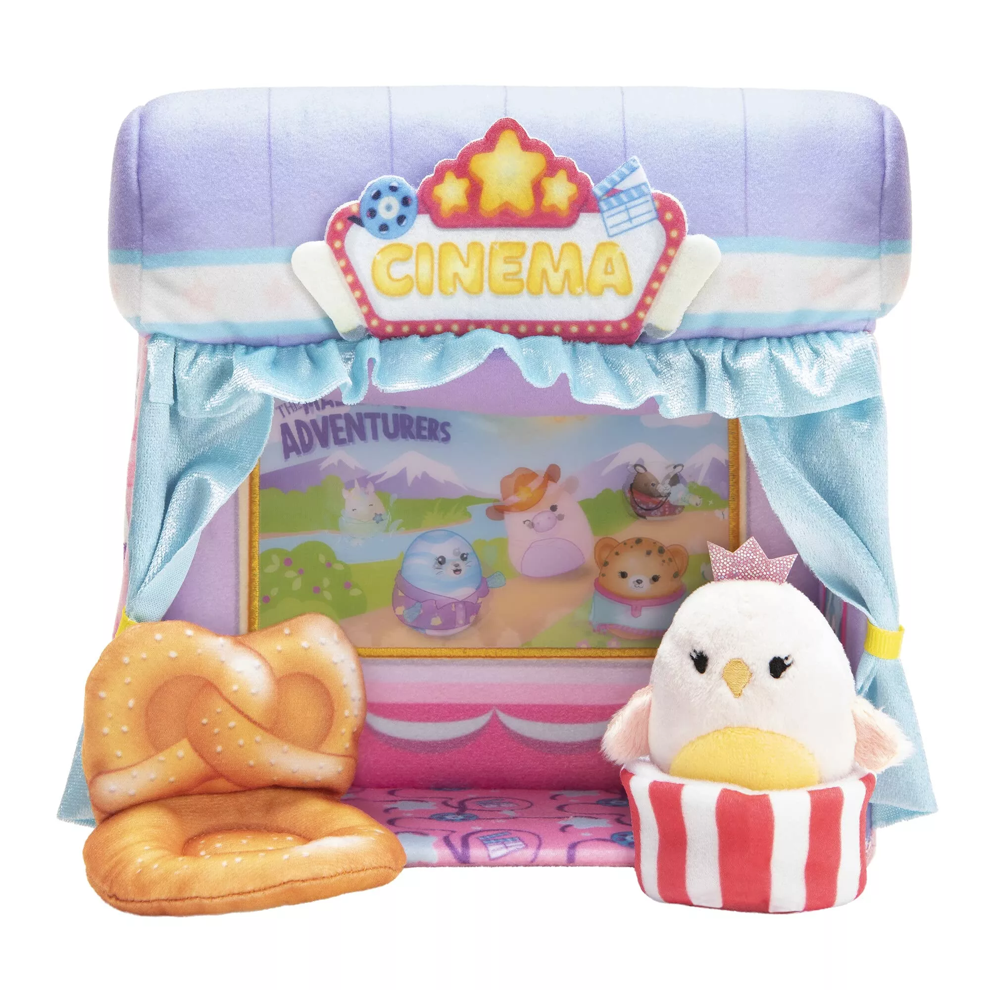Squishville Cinema Deluxe Playset with Mini-Squishmallows, 2" Mult