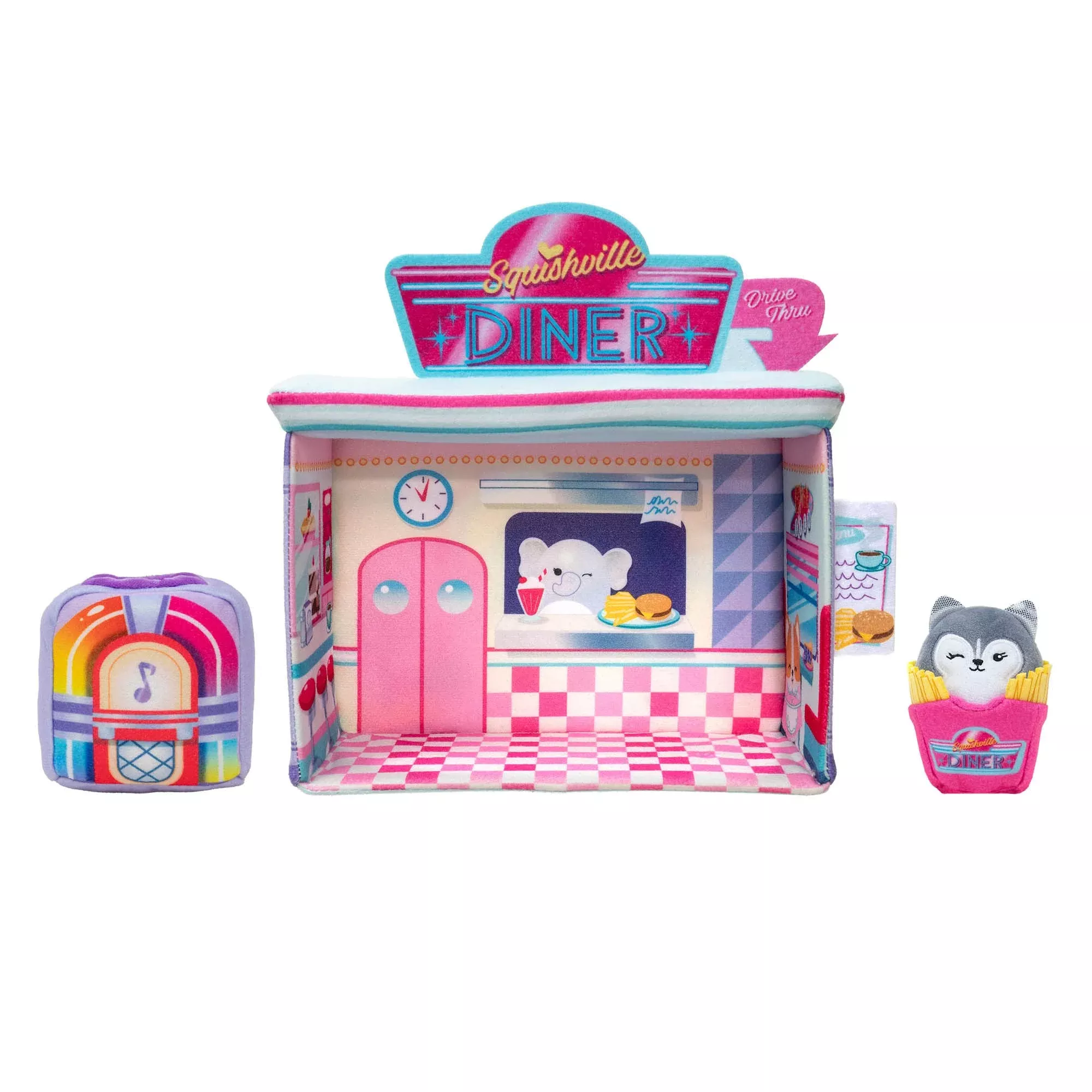 Squishville Darling Diner Playset with 2-inch Heidi the Husky