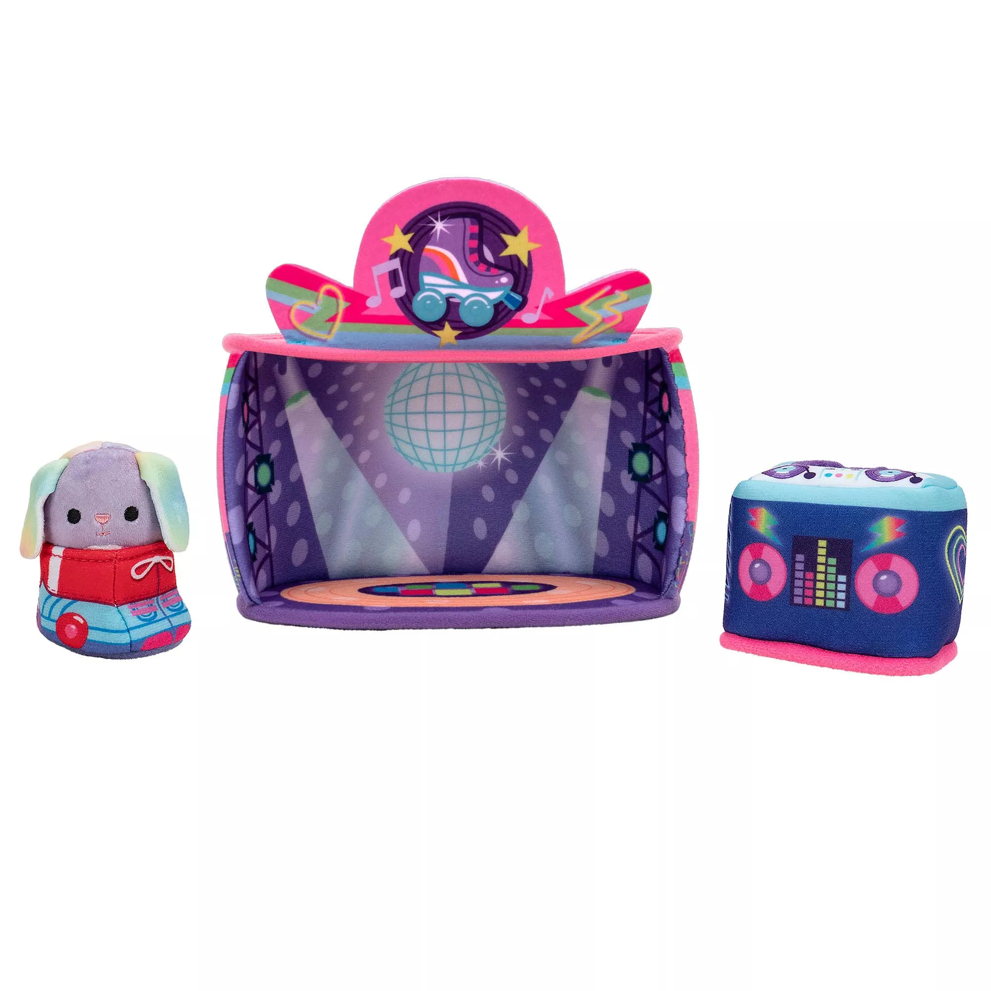 Squishville Playset Danya Bunny Roller Disco 2-Inch Plush Toy