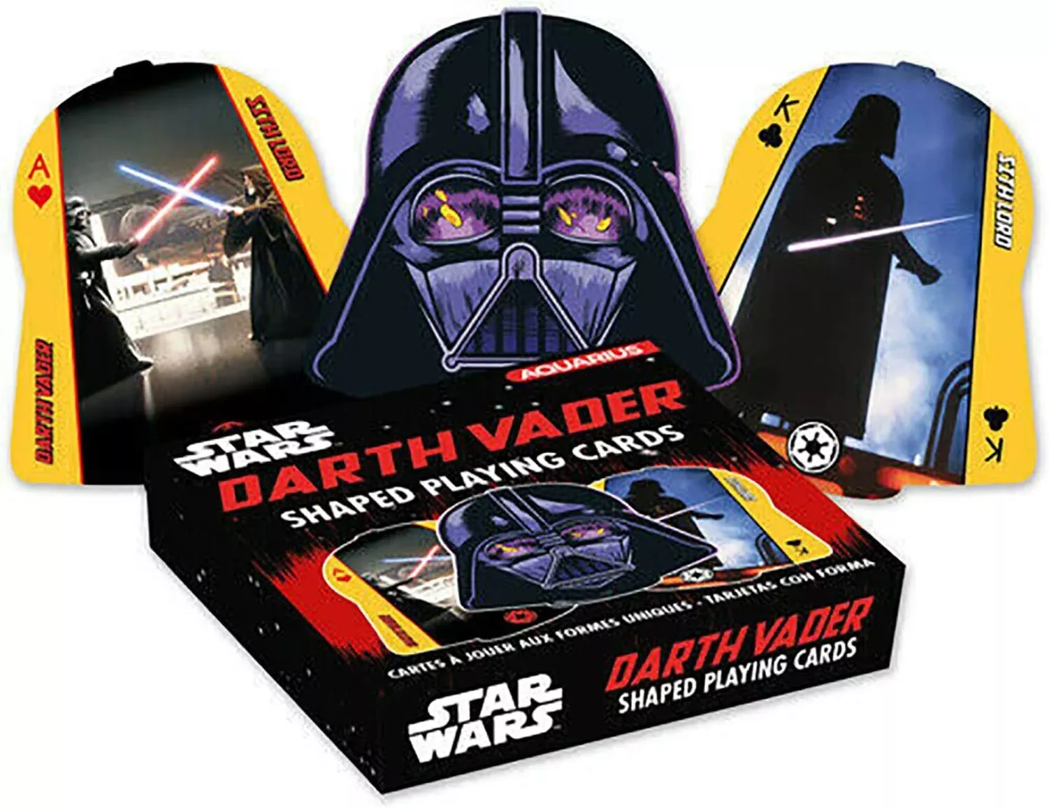 STAR WARS Darth Vader Shaped Playing Cards 54-Card Deck Black