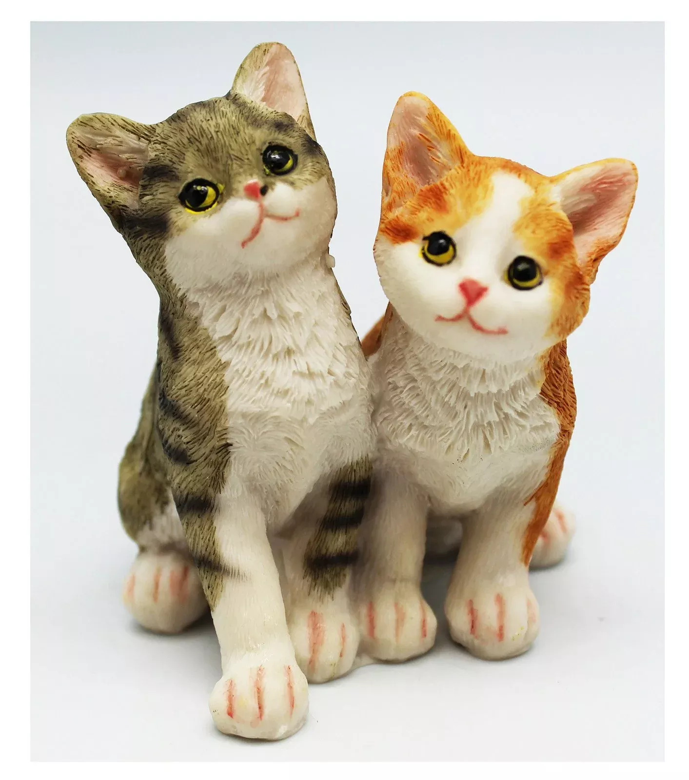 StealStreet Cat Figurine Decoration Polyresin 4" Multicolor