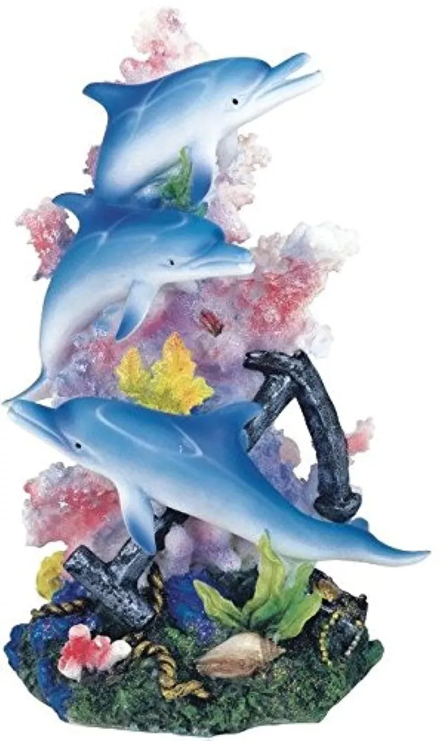 StealStreet Dolphin Figurine Statue - 9.5" Polyresin - Multicolor