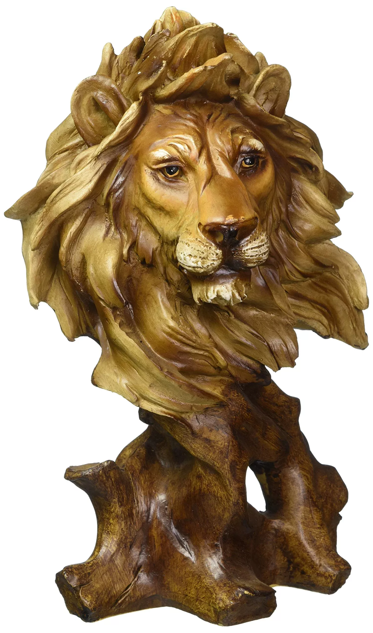 StealStreet Lion Bust Resin Statue Sculpture - 11.5" Brown