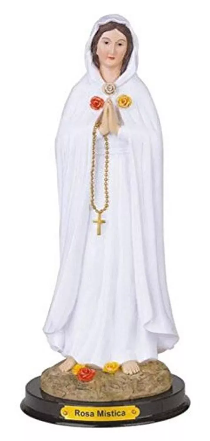 StealStreet Rosa Mistica Holy Figurine Statue 12" White Resin