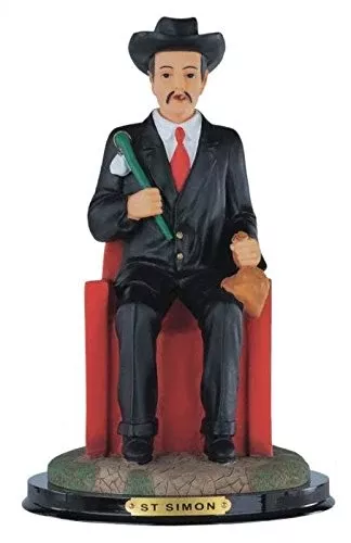 StealStreet Saint Simon Holy Figurine 12" Resin Statue Black/Red/Green