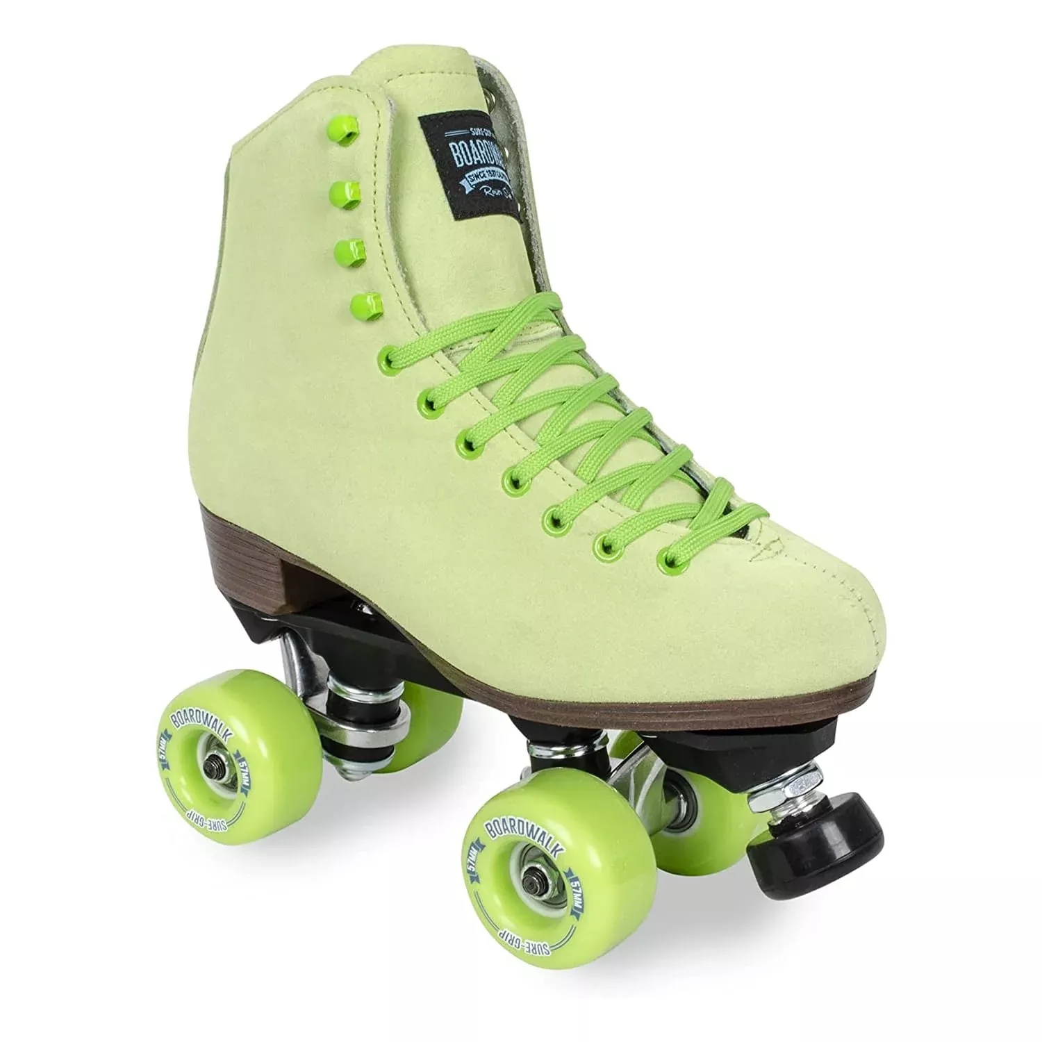 Sure-Grip Suede Roller Skates Mens 8/Womens 9 Key Lime with