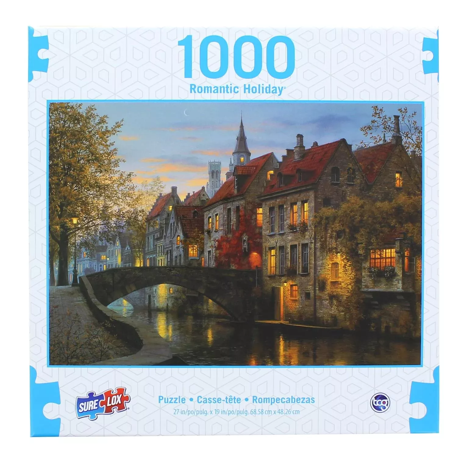 Sure-Lox Romantic Holiday Jigsaw Puzzle 1000 Pieces Multi-colored 27x19"