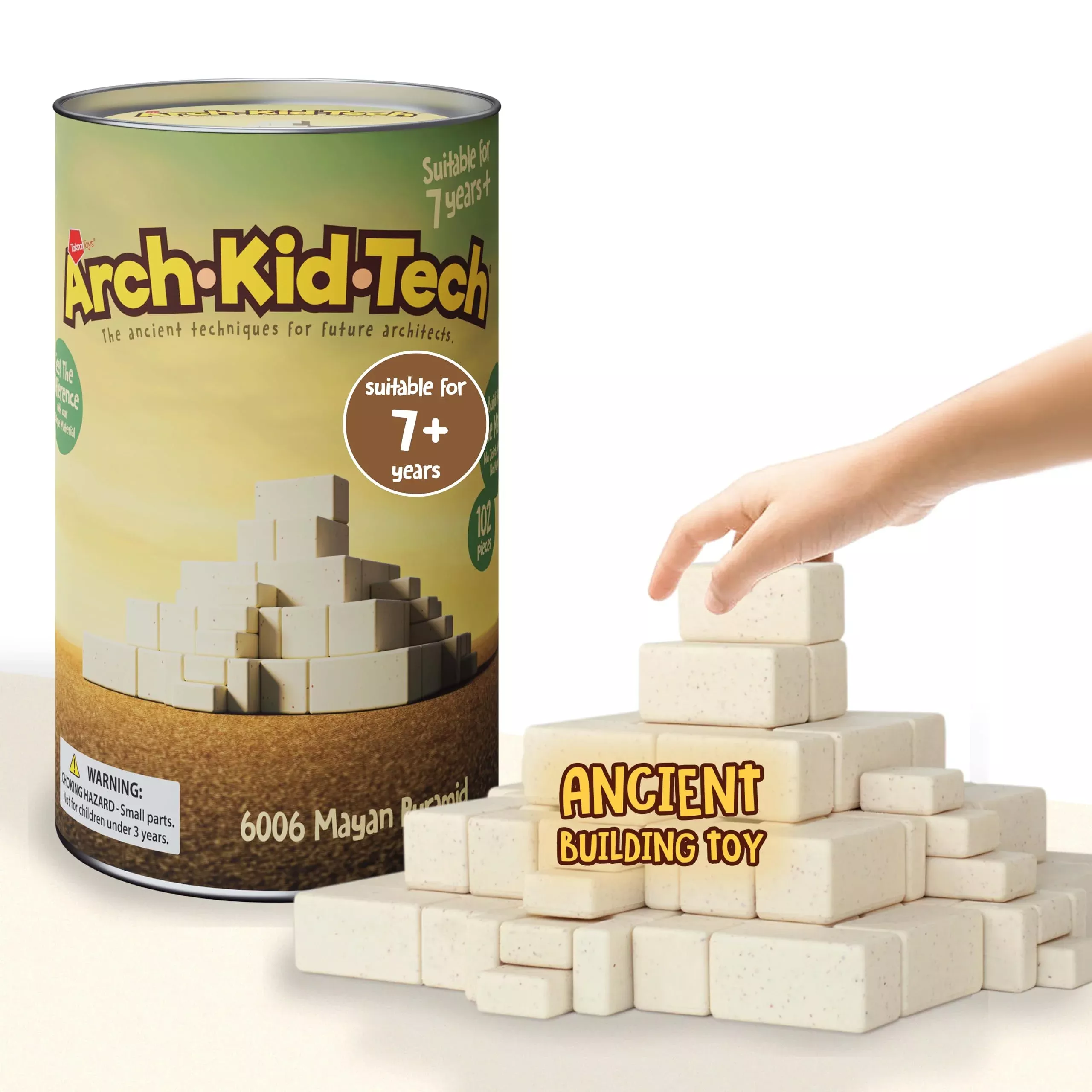 Taksa Toys Architectural Building Toy Set for Kids, Beige, Medium