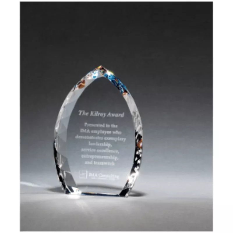 (Tapered) Crystal Flame with Jeweled Edge and Prism-Effect
