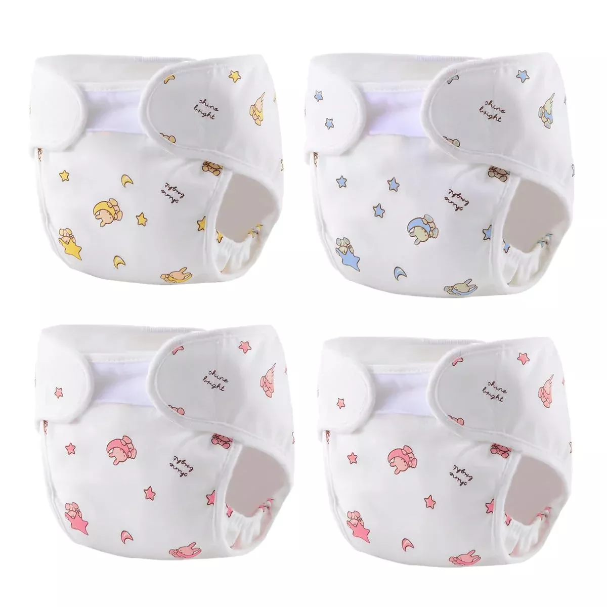 TatuDoll Reborn Baby Doll Diapers 4-Piece Pack for 17-