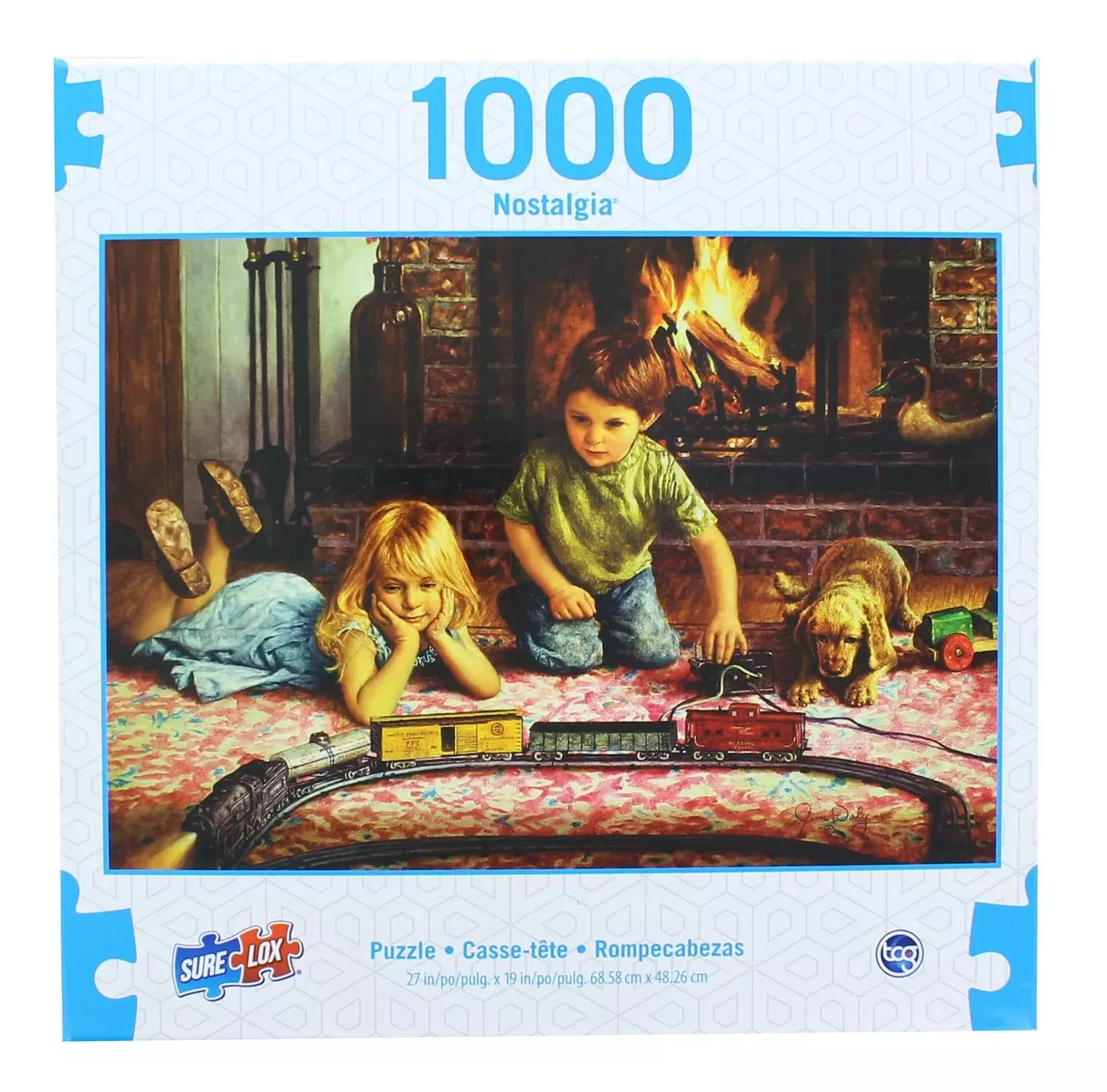 TCG Model Train Puzzle - 1000 Pieces, 27"x19", Multi-color