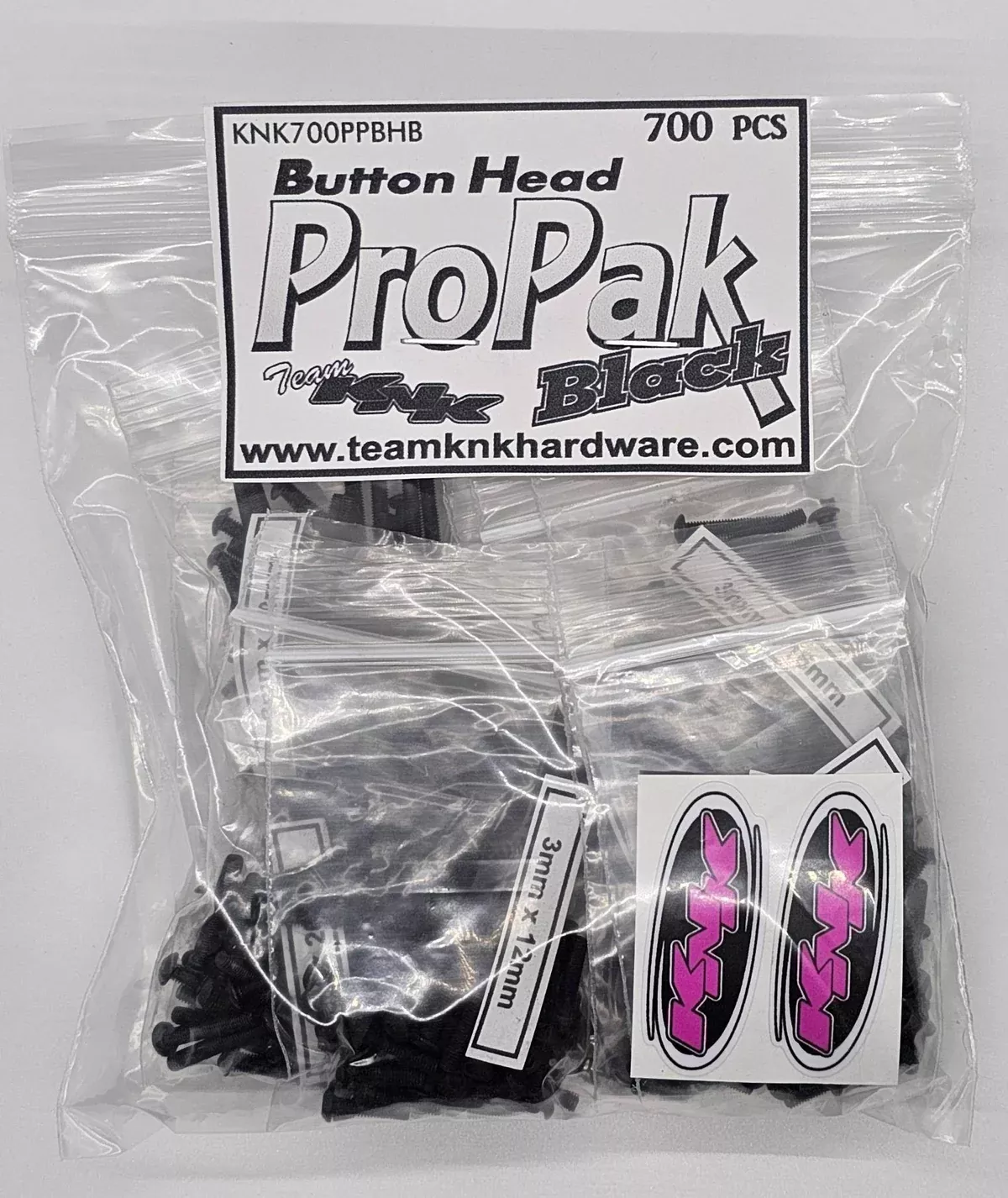 Team KNK (700PPBHB) Button Head Pro Pak Black Oxide Hardware Kit (700 Pack)