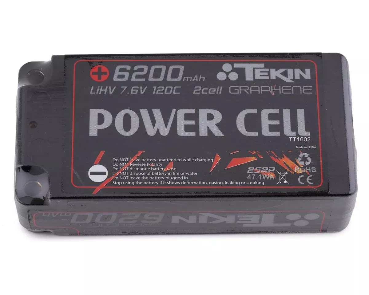 Tekin TEKTT1602 6200mAh Graphene LiHV 2S 7.6V 120C Shorty Pack Battery